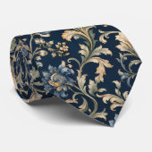 Elegante Bloeiende Botanische Versiering Stropdas (Opgerold)