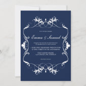 Elegante bloeiende bruiloft uitnodiging (Voorkant)