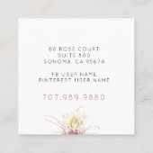 Elegante bloeiende cactus bloeien contactkaartje (Achterkant)