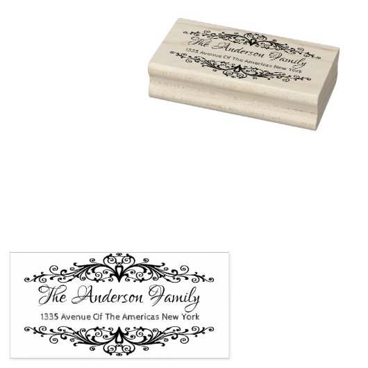 Elegante bloeiende elementen rubberstempel (Gestempeld)