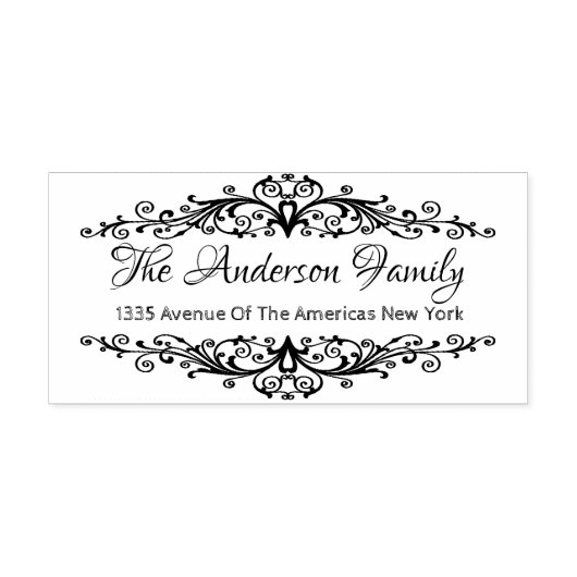 Elegante bloeiende elementen rubberstempel (Afrduk)