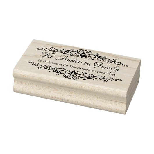 Elegante bloeiende elementen rubberstempel (Stempel)