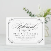 Elegante bloeiende kalligrafie repetitie diner kaart (Staand voorkant)