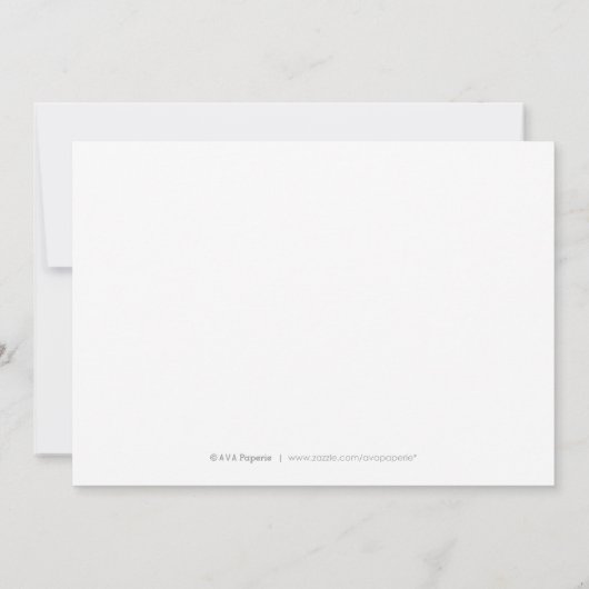 Elegante bloeiende kalligrafie repetitie diner kaart (Achterkant)