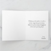 Elegante bloeiende paar Jubileum Kaart (Binnen)