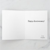 Elegante bloeiende paar Jubileum Kaart (Binnen)