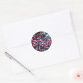 Elegante bloeiende roze Hondenboom Ronde Sticker (Envelop)