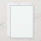 Elegante Bloeiende Script Zwart Witte Trouw Kaart (Achterkant)