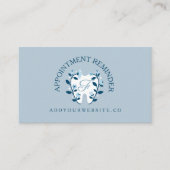 Elegante Bloeiende Tand Logo Monogram Afsprakenkaartje (Voorkant)