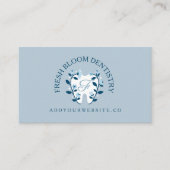 Elegante Bloeiende Tand Logo Monogram Visitekaartje (Voorkant)