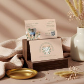 Elegante Bloeiende Tand Logo Monogram Visitekaartje