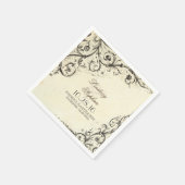 Elegante  bloeit bruiloft papieren servetten (Hoek)