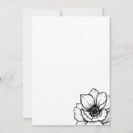 Elegante bloem 100e verjaardag kaart (Achterkant)