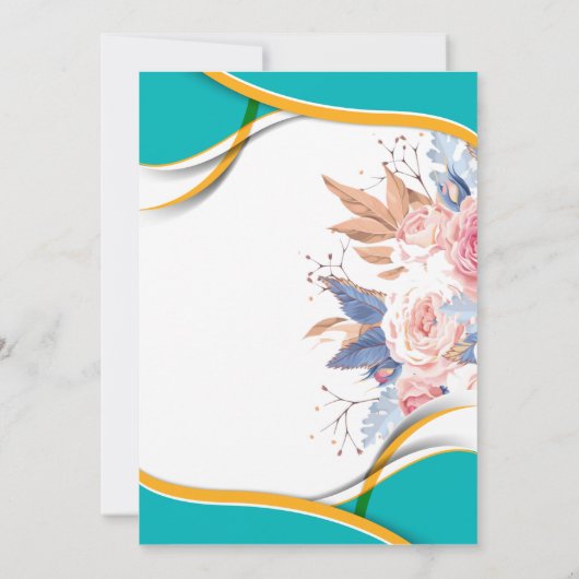 elegante bloem 3d kaart (Achterkant)