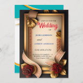 elegante bloem 3d kaart (Voorkant / Achterkant)