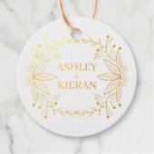 Elegante bloem 5 bedankjes labels (Voorkant)