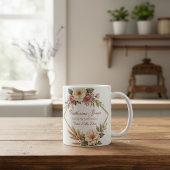 Elegante Bloem 60e Verjaardag Aangepaste Naam & Da Koffiemok