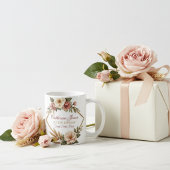 Elegante Bloem 60e Verjaardag Aangepaste Naam & Da Koffiemok