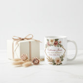 Elegante Bloem 65e Verjaardag Aangepaste Naam & Da Koffiemok