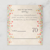 Elegante Bloem 70 Jaar Party Bloemen 70ste Verjaar Plaatskaartje