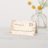 Elegante Bloem 70 Jaar Party Bloemen 70ste Verjaar Plaatskaartje