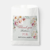 *Elegante Bloem 70e Verjaardag* Bedankzakje (Voorkant)
