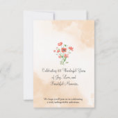 Elegante bloem 85ste verjaardag - 85 jaar feest save the date (Achterkant)