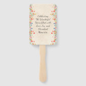 Elegante bloem 90 jaar feest Bloemen 90ste verjaar Handwaaier