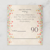 Elegante bloem 90 jaar feest Bloemen 90ste verjaar Plaatskaartje (Buitenkant ongevouwen)