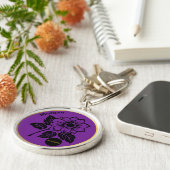 Elegante Bloem Aangepast Nuchterheid Geschenk Sleutelhanger (Zijkant)