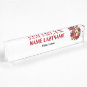 Elegante bloem aangepaste naam naambordje