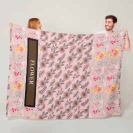 Elegante bloem aquarel aanpassen  fleece deken