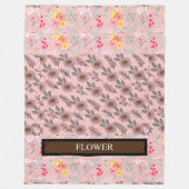 Elegante bloem aquarel aanpassen fleece deken (Voorkant)
