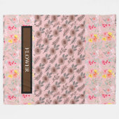 Elegante bloem aquarel aanpassen fleece deken (Voorkant (Horizontaal))