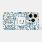 Elegante Bloem Arabesk iPhone 15 Pro Hoesje (Achterkant horizontaal)