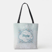 Elegante Bloem Arabesk Schoudertas Tote Bag (Achterkant)
