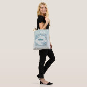 Elegante Bloem Arabesk Schoudertas Tote Bag (Op model)