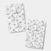 Elegante bloem badge met zwart-wit pas (Voor- en achterkant)