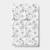 Elegante bloem badge met zwart-wit pas (Achterkant)