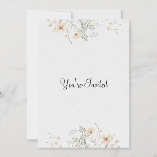 Elegante bloem Bewaar de datum wieden Kaart (Achterkant)