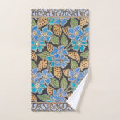 Elegante Bloem Blauw Periwinkle Floral Classic Bad Handdoek (Handdoek)