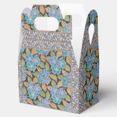 Elegante Bloem Blauw Periwinkle Floral Classic Bedankdoosjes (Geopend)