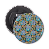 Elegante Bloem Blauw Periwinkle Floral Classic Button Flesopener (Voorkant)