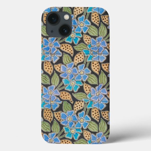 Elegante Bloem Blauw Periwinkle Floral Classic Case-Mate iPhone Case (Achterkant)