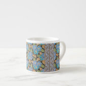 Elegante Bloem Blauw Periwinkle Floral Classic Espresso Kop (Voorkant rechts)