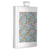 Elegante Bloem Blauw Periwinkle Floral Classic Flacon (Rechts)