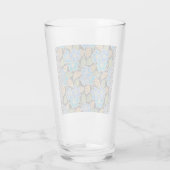 Elegante Bloem Blauw Periwinkle Floral Classic Glas (Achterkant)