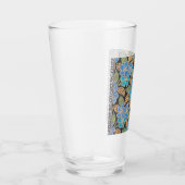 Elegante Bloem Blauw Periwinkle Floral Classic Glas (Rechts)