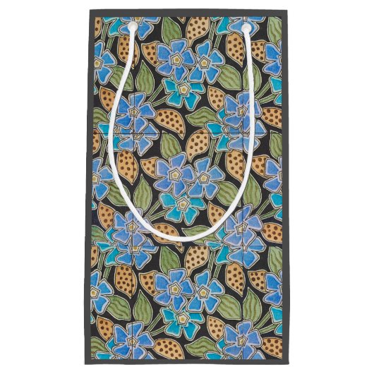 Elegante Bloem Blauw Periwinkle Floral Classic Klein Cadeauzakje (Voorkant)