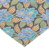 Elegante Bloem Blauw Periwinkle Floral Classic Korte Tafelloper (Hoek)